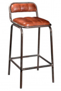 Barstol med ryggstöd \'Brooke\' - Läder