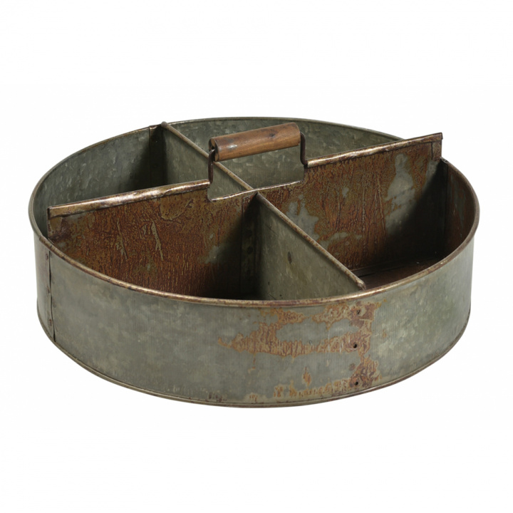 Vintage låda med handtag 'Agustin' - Järn/Patina