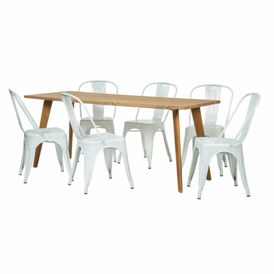 Matgrupp \'Nordisk Montmartre\' 1 Bord & 6 Stolar