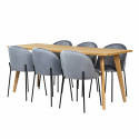 Matgrupp \'Nordisk Elegant\' - 1 Bord & 6 Stolar