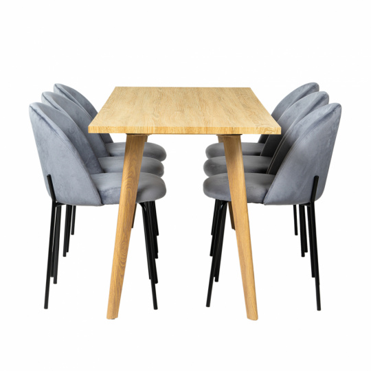 Matgrupp \'Nordisk Elegant\' - 1 Bord & 6 Stolar