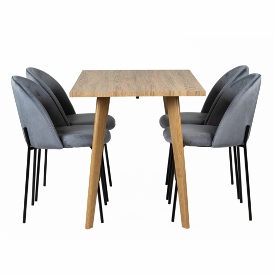 Matgrupp \'Nordisk Elegant\' - 1 Bord & 4 Stolar