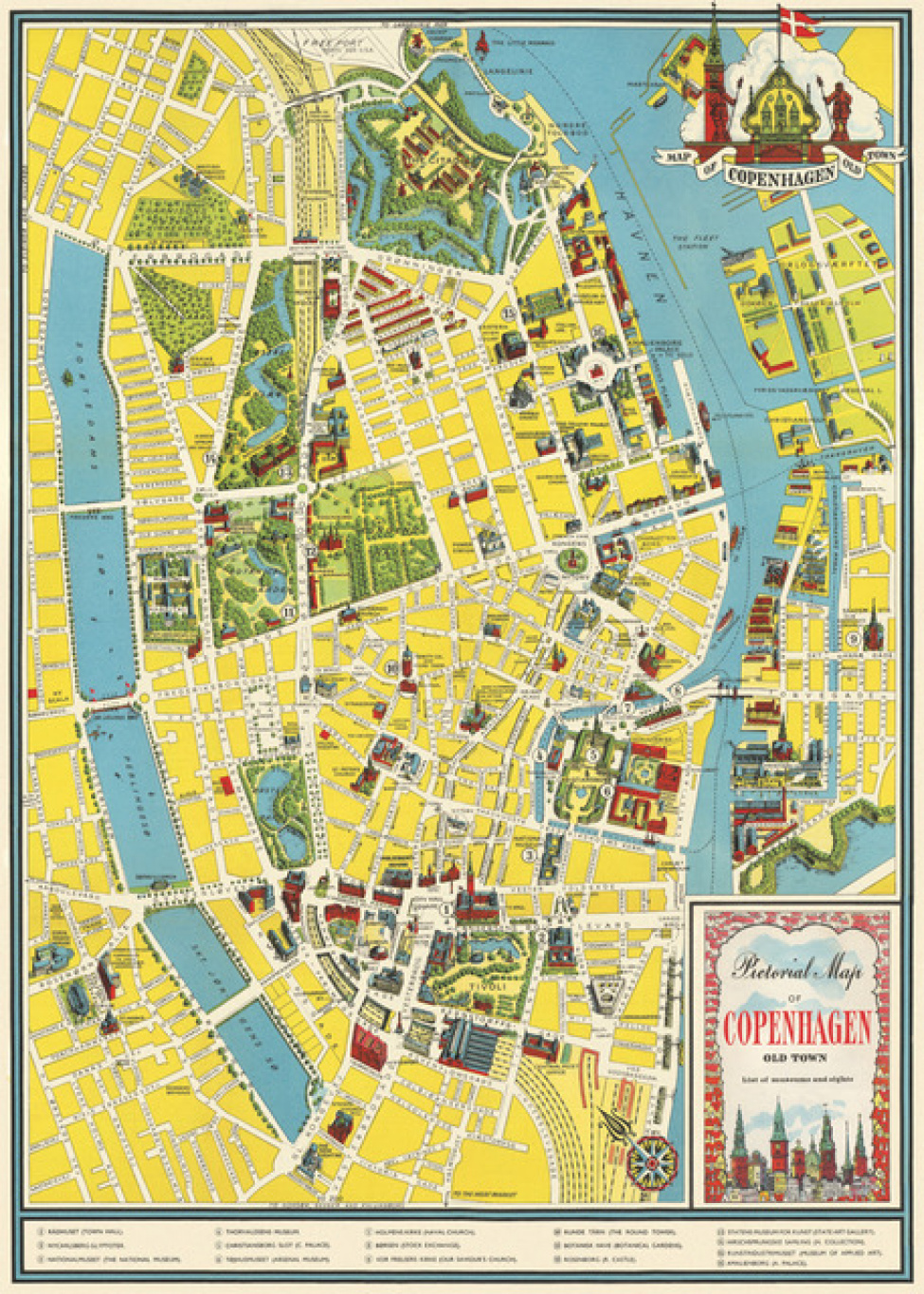 Poster - Karta Köpenhamn